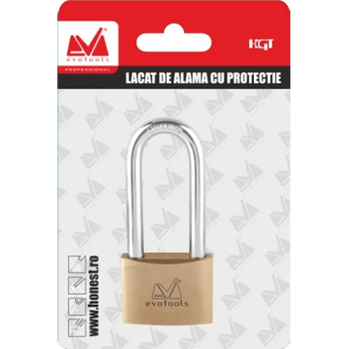 Lacat de alama cu ureche lunga 70mm, Evotools