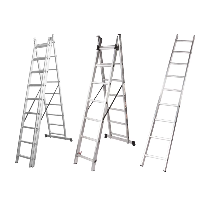Scara din aluminiu, 11 trepte, 3 tronsoane, inaltime 730, EvoTools