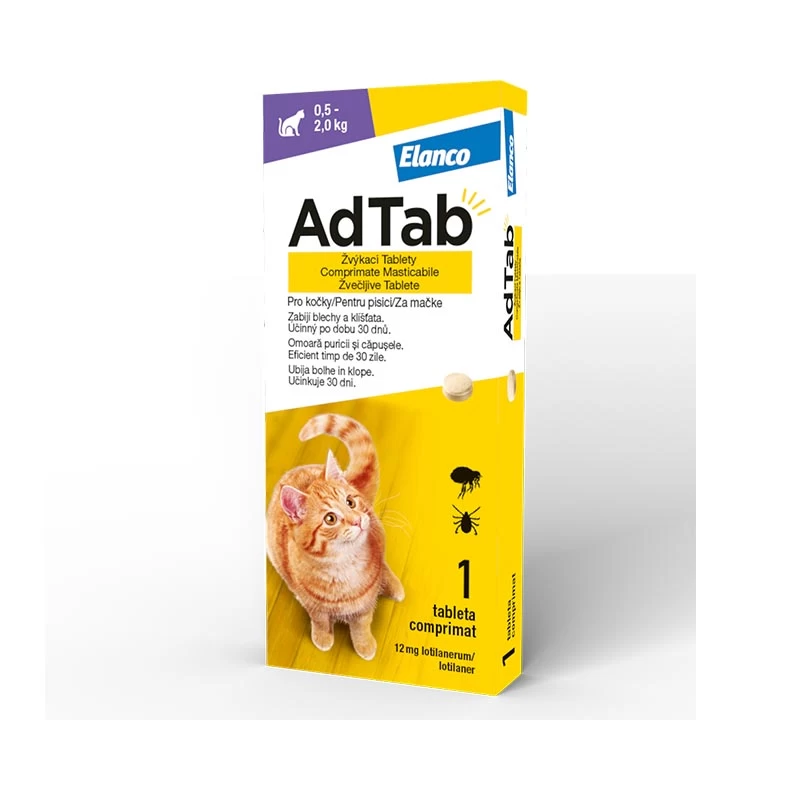AdTab, Antiparazitar Pisici, 0.5-2kg, 12mg