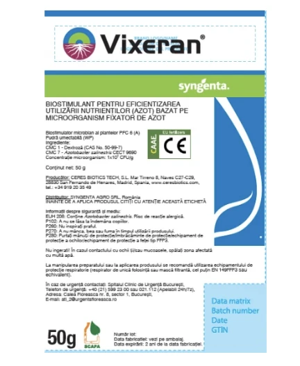 Biostimulator VIXERAN, Syngenta - 50 grame