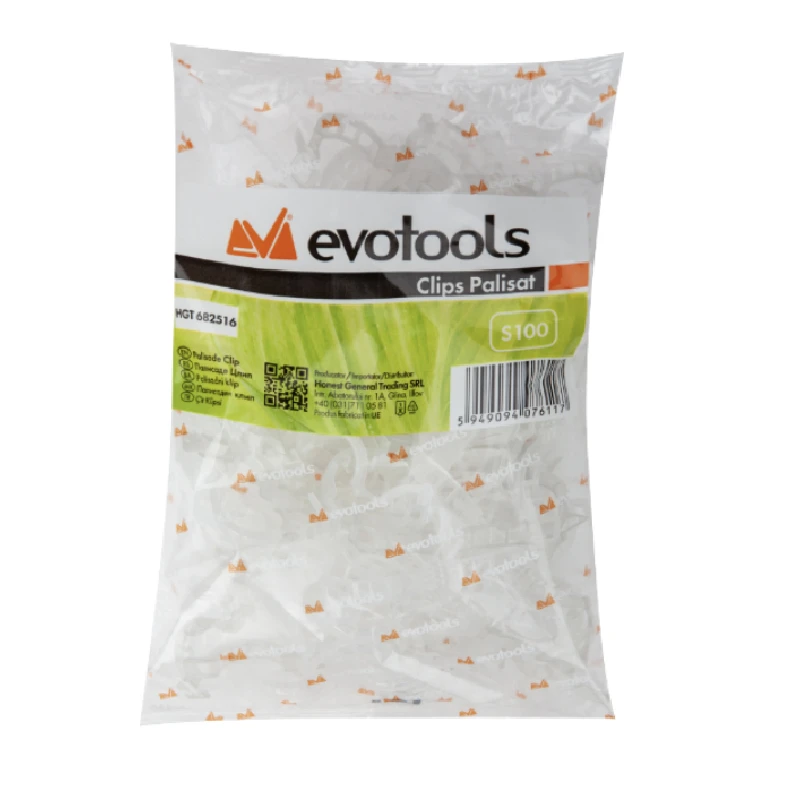 Clips cleme palisat 23mm, Evotools - set 100 buc