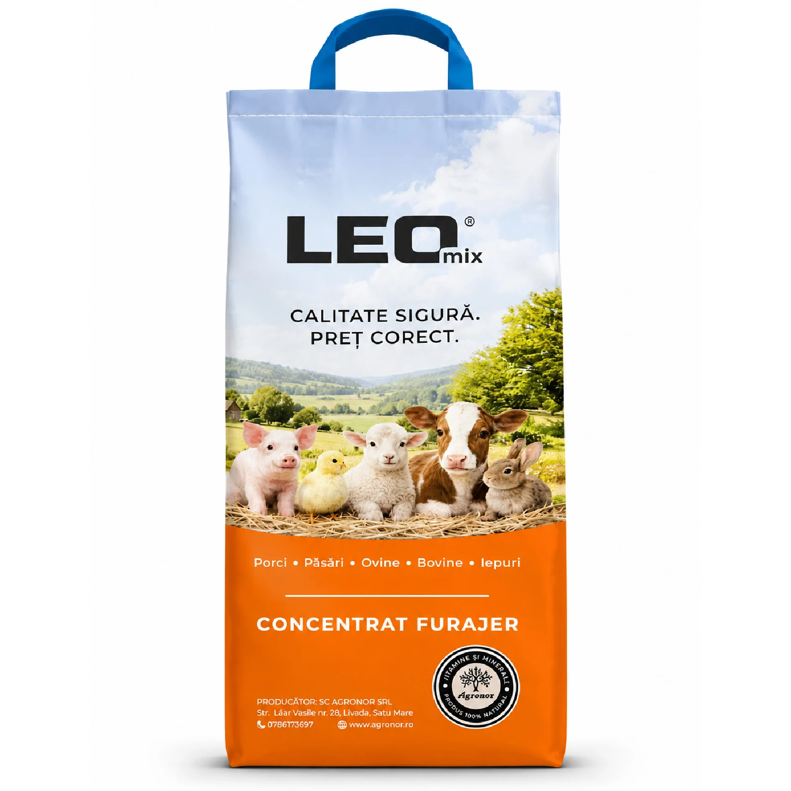 Concentrat Pui si Curcani crestere, LEO MIX -  5kg, Profesional, Natural