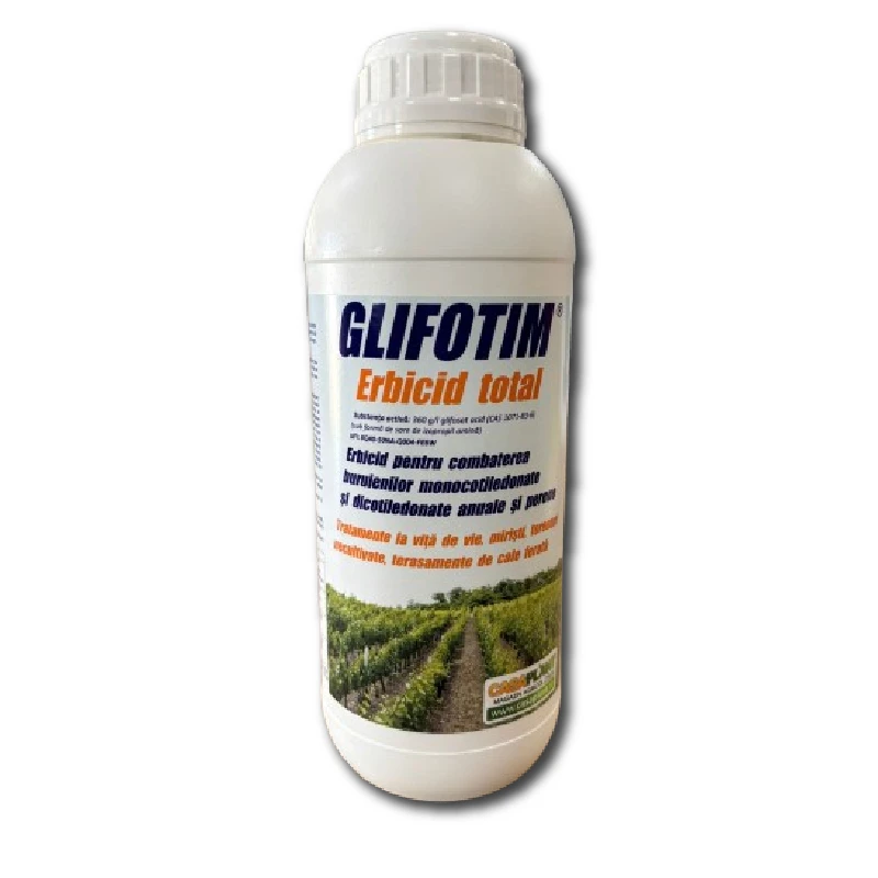 Erbicid total Glifotim - 1 Litru, Sistemic, Glifosat Acid 360g/l