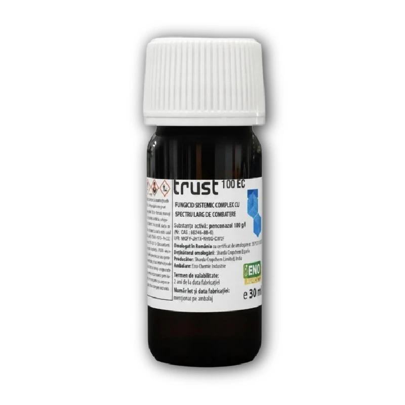 Fungicid TRUST 100 EC - 3 ml, Sharda, Penconazol, Pomi, Castraveti, Tomate