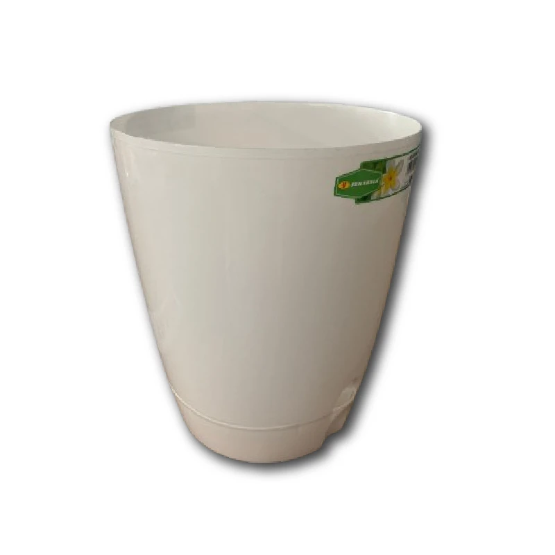 Ghiveci decora 2 alb - 1.5 Litri