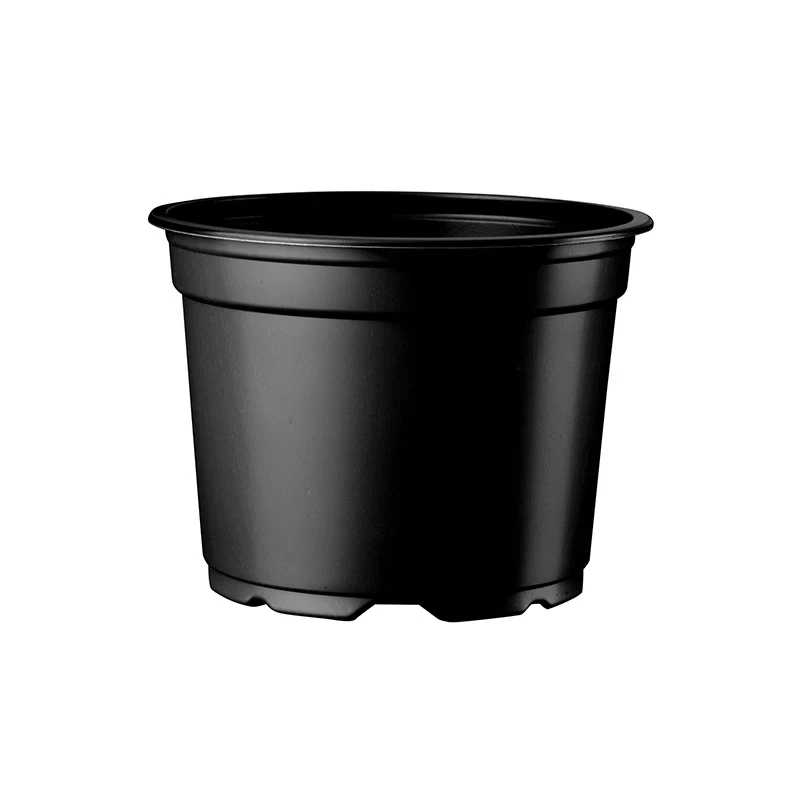 Ghiveci productie, 13 cm, 1L, Negru/Maro