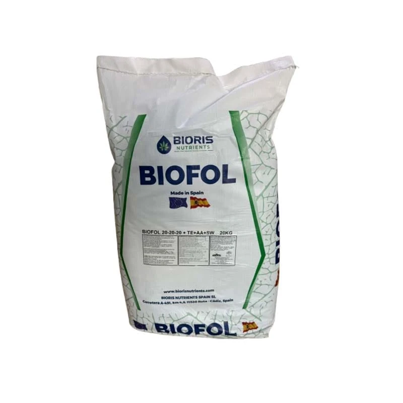 Ingrasamant foliar BIOFOL 20-20-20+TE+AA+SW - 20kg, Biostimulator, Profesional