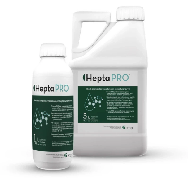 Ingrasamant foliar Hepta Pro - 5 Litri, SMP Agro, Complex de cupru sistemic