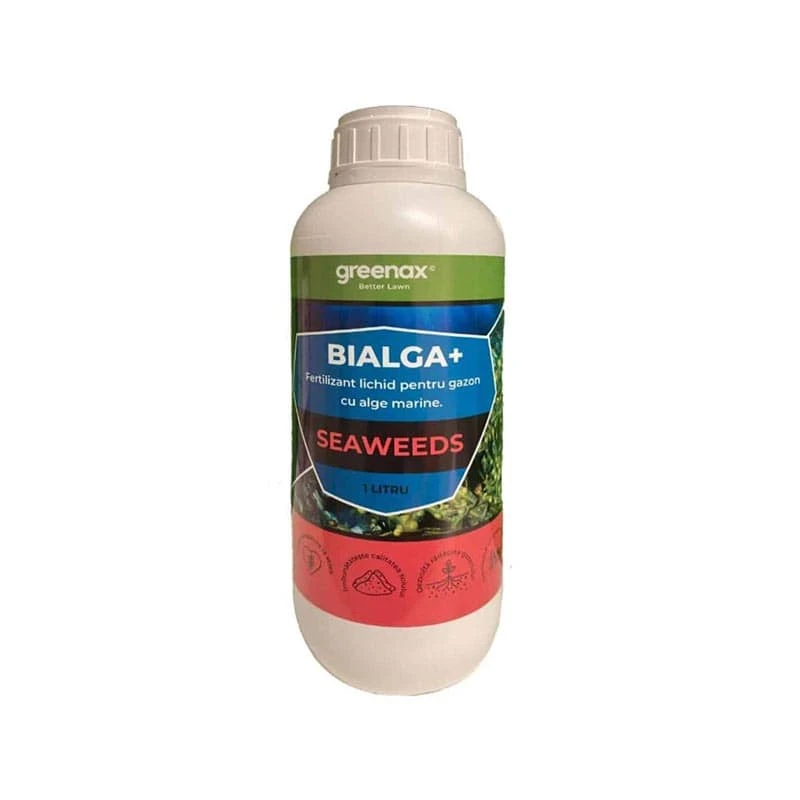 Ingrasamant lichid gazon Greenax BIALGA+ - 1 Litru, Alge Marine, Anti Stres