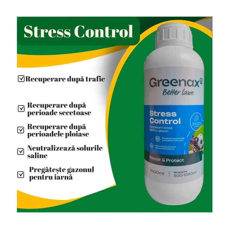 Ingrasamant lichid gazon Greenax STRESS CONTROL, 1L