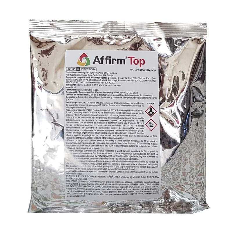 Insecticid Affirm Top - 15 g, Syngenta, Contact, Ingestie, Lepidopterelor