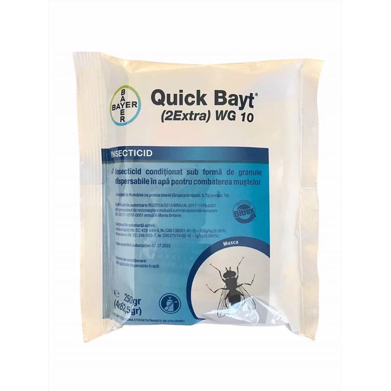 Insecticid QUICK BAYT 2 EXTRA WG 10 - 250 g (10 x 25 g), Envu, Muste