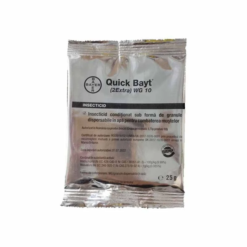Insecticid QUICK BAYT 2 EXTRA WG 10 - 25 g, Envu, Muste