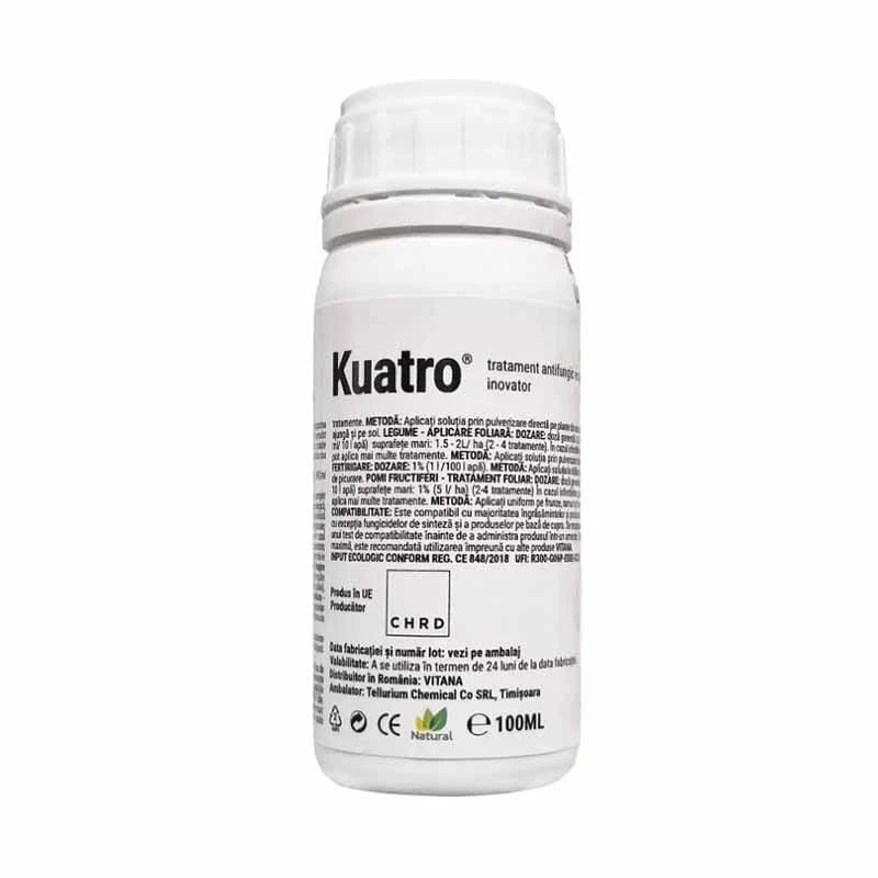 Tratament antifungic KUATRO - 100ml, Vitana, Legume, Pomi fructiferi, BIO