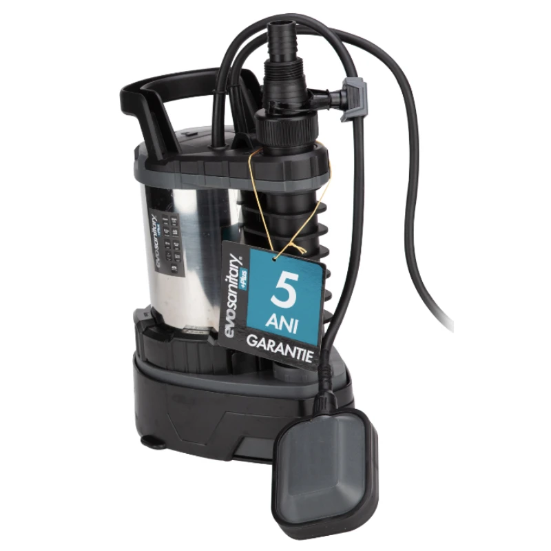 Pompa submersibila pentru Apa Murdara, Carcasa INOX, 750W, Evotools