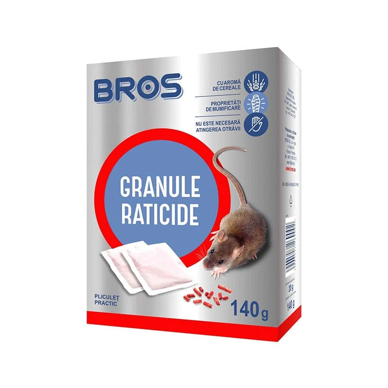 Raticid soareci si sobolani, Pelet, Bros, 140 g