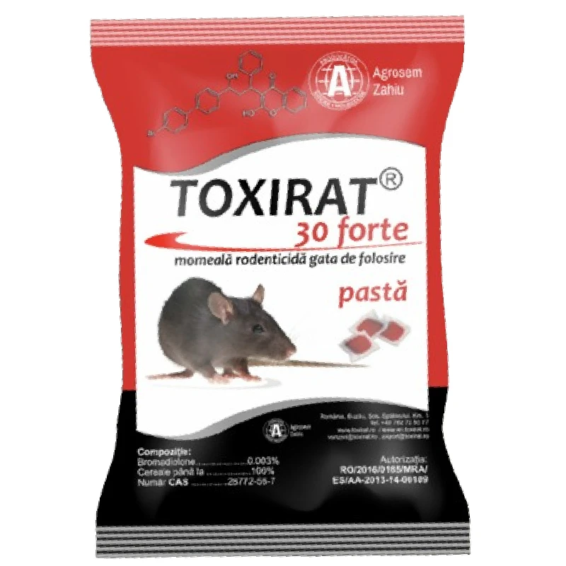 Raticid Toxirat Forte 30 pasta rosie, 150 grame