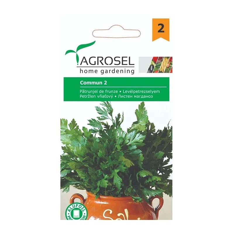 Seminte de patrunjel de frunza COMMUN, Agrosel - 3.5 g